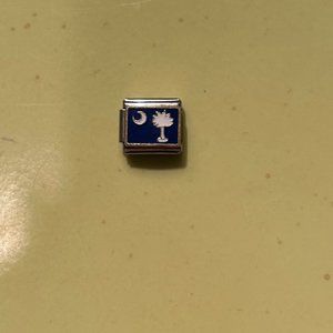 South Carolina Flag Italian Charm Bracelet Link